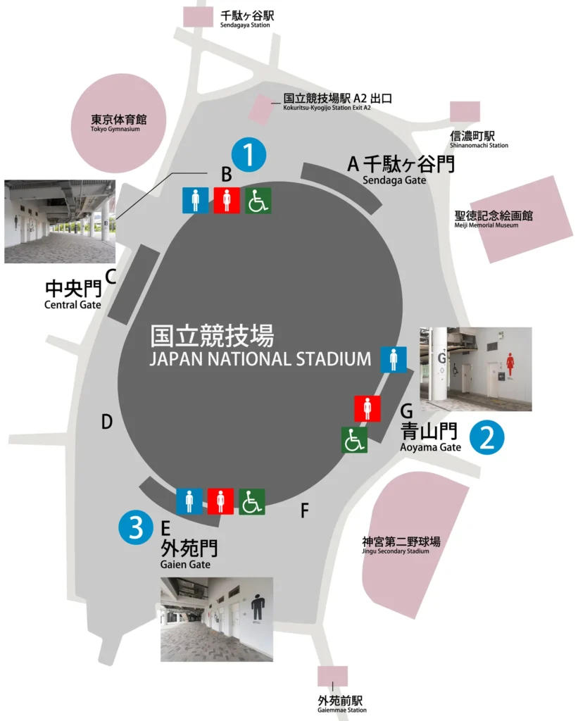 国立競技場案内図