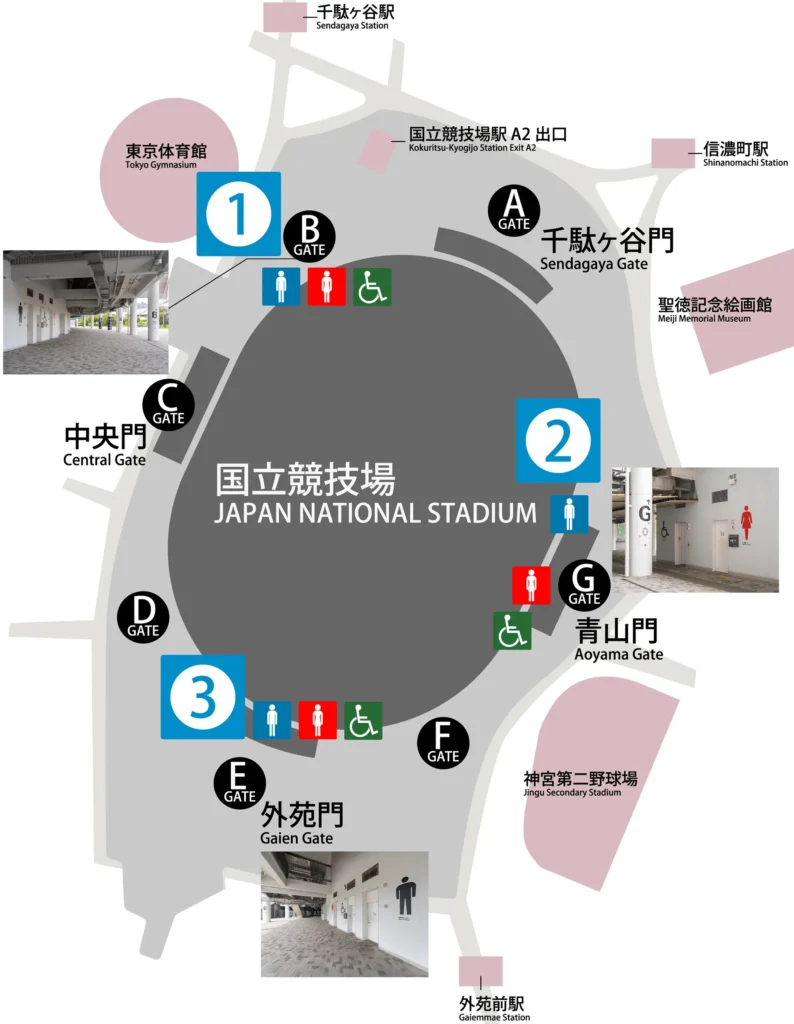 国立競技場案内図