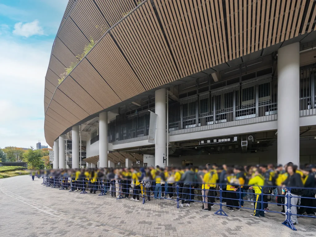 国立競技場の混雑時