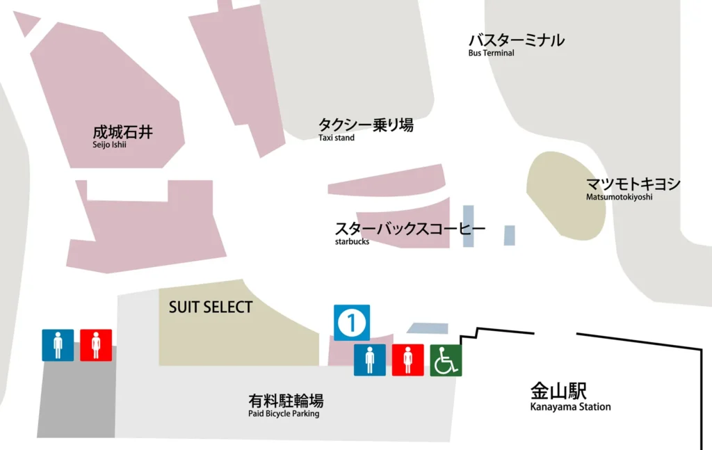 アスナル金山1階 フロアマップ