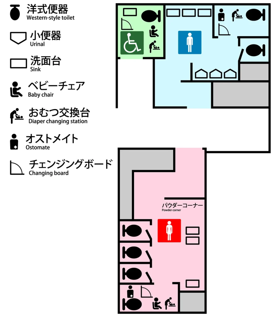 ① 名古屋駅構内 JR桜通口付近の公衆トイレ